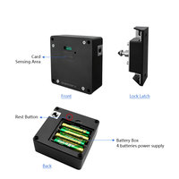 Serrure d'armoire intelligente sans clé en alliage d'aluminium avec carte IC/ID et APP Serrure de tiroir RFID à distance Fonction antivol invisible