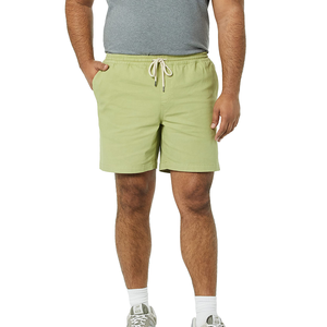 กางเกงกีฬาผ้าแคนวาสสำหรับผู้ชายกางเกงขาสั้นผ้ายืดแบบลำลองมีกระเป๋าด้านหลังโลโก้ตามสั่ง - Product Image 3