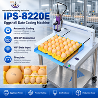 Machine de codage d'œufs IPS-8220E, imprimante jet d'encre pour œufs, imprimante jet d'encre pour codes-barres, machine de codage Tij 12,7 mm, 70 m/min, distance de 2-5 mm