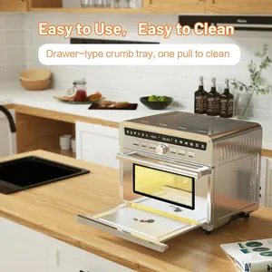 Freidora de aire eléctrica sin humo, horno tostador Digital de diseño de alta gama, 10 menús preinstalados