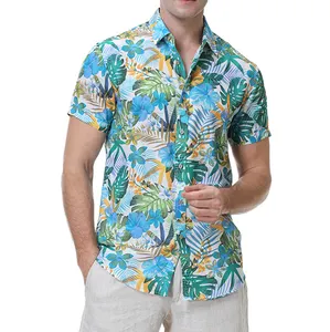 Hoge Kwaliteit Stijlvolle Moderne 3D Designer Zomer Casual Katoenen Shirts Voor Mannen