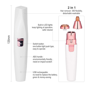 Máquina de afeitar eléctrica 2 en 1, nuevo diseño, depiladora, depilación, afeitadora de cejas - Product Image 3