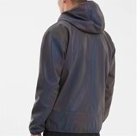 Veste coupe-vent unisexe à capuche réfléchissante arc-en-ciel, fermeture éclair intégrale, polaire, dernière tendance 2024 pour hommes
