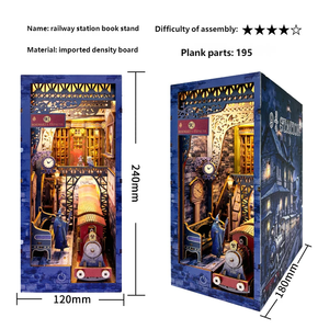 Kit <span class=keywords><strong>de</strong></span> <span class=keywords><strong>Casa</strong></span> en Miniatura <span class=keywords><strong>de</strong></span> Arquitectura <span class=keywords><strong>de</strong></span> Estación <span class=keywords><strong>de</strong></span> Ferrocarril - <span class=keywords><strong>Casa</strong></span> <span class=keywords><strong>de</strong></span> <span class=keywords><strong>Muñecas</strong></span> <span class=keywords><strong>Completa</strong></span> con Muebles y Detalles en Miniatura - Product Image 4