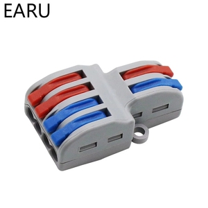 ขั้วต่อสายไฟอเนกประสงค์แบบ<span class=keywords><strong>2</strong></span> In 4ออก,ขั้วต่อตัวนำไฟฟ้าแบบพุชอินบล็อกหลอดไฟ LED ตัวเชื่อมต่อสายไฟรวดเร็วขนาดเล็กปี SPL-42 - Product Image 1