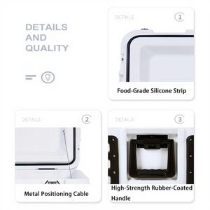 Glacière de pêche professionnelle de 50 L, robuste, isolée, pour la pêche en mer, transport sans glace pour véhicule, bateau - Product Image 6