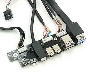 Чехол для компьютера с двойным USB-3,0 и USB2.0 Type-C портом HD аудио Power SW Передняя панель Удлинительный кабель для материнской платы