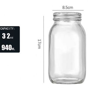 Pot en verre personnalisé de 32 oz, pot de stockage scellé pour aliments, plusieurs spécifications, bouteille en verre - Product Image 4