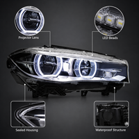 Ensemble de phares LED BK pour BMW X5 2014-2018, Angel Eye DRL, clignotants dynamiques séquentiels, Plug and Play