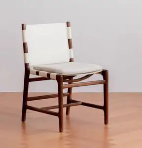 Обеденный стул современный семейный Ресторан седло кожаный стул из ясеня