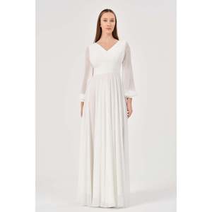 Veste décontractée pour femme DANS, couleur écru, manches longues, coupe classique, tissu doux et design confortable pour un usage quotidien, tailles 38-42 - Product Image 1