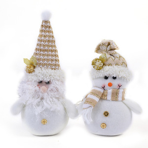 Décoration de bureau de Noël Bonhomme de neige, Poupées de dessin animé Père Noël, Décorations de Noël, Cadeaux de fêtes - Product Image 5