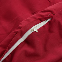 Ensemble housse de couette 3D ondulé rouge uni, décorative, géométrique, douce, rouge, livraison rapide, nouveauté,