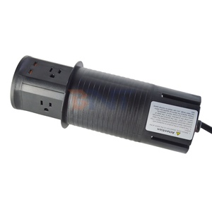 Enchufes neumáticos emergentes de carga inalámbrica USB de 4 salidas 16A Conectividad EE. UU./UE/Reino Unido IP44 Uso en la cocina Enchufe de vidrio de mesa - Product Image 6