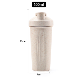 Botella Deportiva Ecológica Personalizada a Prueba de Fugas, Botella de Agua de Paja de Trigo de 600 ml (20 oz) con Asa - Product Image 6