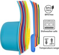 Ensemble de cuillères et tasses à mesurer en plastique WEIMU, ensemble de pâtisserie créatif, outils de cuisine, couleur arc-en-ciel, ensemble de 15 cuillères à mesurer