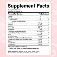 Gummies OEM au collagène et au glutathion, complexe multivitaminé, pour le blanchiment de la peau et les soins quotidiens de la peau et des cheveux