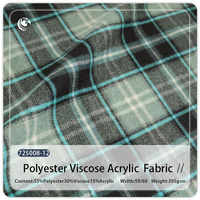 Tissu à carreaux tissé sur mesure 55T/30V/15A 395 g/m² de poids lourd pour manteau, chemise, veste, matière vestimentaire