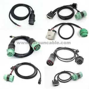 14 Way RP1226 To Type2 J1939 ELD Cable RP1226 14PIN TO J1939 9pin Cable Rp1226 To J1939 Cable