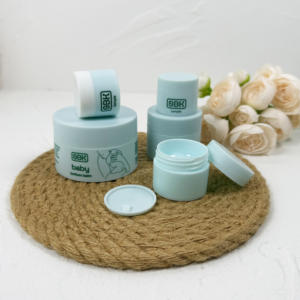 Pots cosmétiques roses écologiques rechargeables en plastique pot cosmétique emballage à double paroi pots en plastique pour crème - Product Image 5