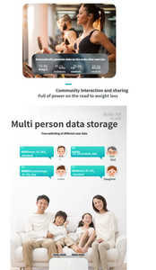 Bilancia impedenziometrica a otto elettrodi con controllo tramite app, bilancia elettronica intelligente per la misurazione della perdita di grasso, alimentata da 4 batterie da 1,5 mAh, G71E-BT - Product Image 5