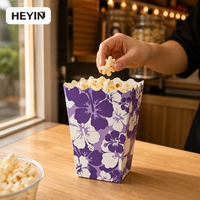 Boîte à popcorn en papier conique personnalisée, bord festonné, ouverture supérieure, pour bonbons, biscuits, chips, emballage de cadeaux pour fêtes