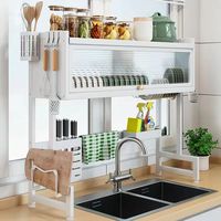 Haute efficacité multifonctionnel PC fer égouttoir à vaisselle évier égouttoir séchage cuisine comptoir organisateur support de rangement pour salle de bain