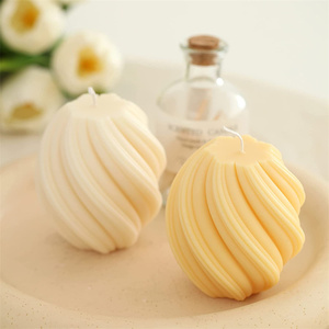 INS Irregular Geometric Wave Art <b>Large</b> Scented <b>Candles</b> Decorative Flowers Wreaths Plants Modern Eco-Friendly Disposable - Product Image 4