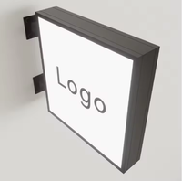 Enseignes de magasin LED personnalisées en acrylique avec cadre en aluminium rectangulaire, haute luminosité, étanches, boîtes lumineuses publicitaires extérieures à intensité variable