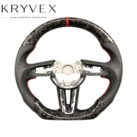 Kryvex Mazda CX30/MX30/CX50 Custom untuk & Setir Olahraga Rally Kulit Berlubang Serat Karbon Pegangan 35mm 2019-2024