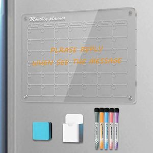 Pizarra Magnética de Borrado en Seco, Calendario de Pared de Acrílico Transparente, Pizarra Blanca para Oficina - Product Image 6