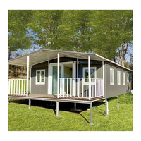 Maison conteneur pliable à double aile extensible, panneau sandwich en bois, structure en acier léger, respirante, pour écoles et appartements modernes