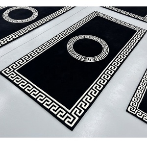 <span class=keywords><strong>Tappeto</strong></span> di Lusso in Lana e Seta di Alta Qualità, Design Bianco e Nero per Camera da <span class=keywords><strong>Letto</strong></span> - Product Image 3