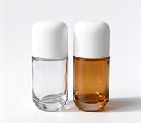 Flacon en verre ambré de 60 ml à fond épais avec bille roll-on, flacon roll-on vide avec bille roulante, conteneur portable pour parfum, cosmétiques et huiles