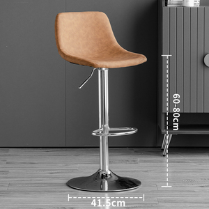 Bar <strong>Stools</strong> Cafe Furniture Restaurant Nordic Kitchen Cheap Gold High Chair Counter Modern Leather Metal Bar <strong>Stools</strong> <strong>With</strong> <strong>Back</strong> - Product Image 4