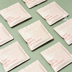 Custom Printed pink Kraft Paper Packaging <b>Bags</b> | 3 Side <b>Seal</b> Slider Zipper Reusable <b>Bags</b> for Clothing Apparel - Product Image 3