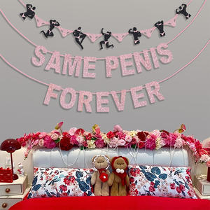 แบนเนอร์ตกแต่งงานปาร์ตี้สละโสดสีโรสโกลด์อุปกรณ์ประกอบฉากธงสำหรับงานเฉลิมฉลองวันหยุด - Product Image 2