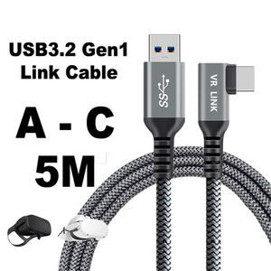USB 3.2 Verbindungs kabel Oculus 2 Schnelllade-Synchron isierungs daten 3M 5M 6M 7M Kompatibles VR-Headset Android-Computer-Kopfhörer 60W - Product Image 3