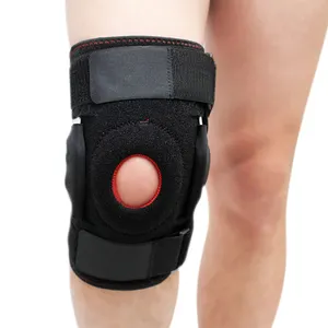 Penopang Lutut Tali Yang Dapat Disesuaikan untuk Nyeri Lutut Di Sekitar Penahan Lutut dengan Engsel Rom Eksternal