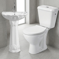 Ensemble WC et lavabo moderne en céramique avec combinaison de cuvette de toilette et de lavabo, prix de l'ensemble de salle de bain