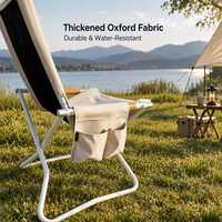 Sac de rangement portable Areffa pour chaise pliante de camping style glamping, avec poche latérale, idéal pour pique-nique et accessoires de camping