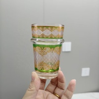 Vente en gros Teeglaser marocain traditionnel 6oz Set Nejra Tasse en verre Lot de 6 Café Thé Eau Potable Verre Coloré Gobelet