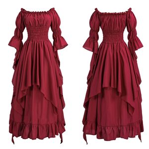 Costume di Halloween, Abito Medievale Rinascimentale Vintage, <span class=keywords><strong>Vestito</strong></span> Gotico <span class=keywords><strong>da</strong></span> <span class=keywords><strong>Donna</strong></span>, Outfit <span class=keywords><strong>da</strong></span> Palcoscenico, Abito <span class=keywords><strong>da</strong></span> <span class=keywords><strong>Principessa</strong></span> per Cosplay e Ballo in Maschera - Product Image 1