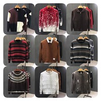 Pull en maille épais et doux pour homme, coupe ajustée, polyvalent, chaud et personnalisé. Pull unique pour homme