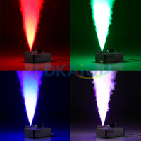 Machine à fumée de scène 1500W avec boîtier noir, effet brouillard et éclairage RGB coloré 24x3W pour mariage