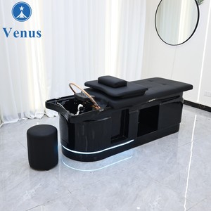 Salon Furniture testa Spa Shampoo letto da massaggio tailandese letto viso separato Shampoo lavabo a circolazione d'acqua sedia Shampoo con piroscafo - Product Image 1
