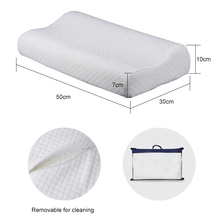 De espuma de memoria almohada Gel ortopédica almohada incluye desmontable funda de almohada de diseño de contorno
