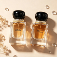 Fournisseur d'usine – Nouveau design de flacon transparent – Bouteille de parfum en verre 30ml 50ml 100ml avec bouchon et pompe pulvérisatrice transparente – Emballage cosmétique avec couvercle