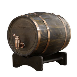 OEM et ODM 1.<span class=keywords><strong>5</strong></span>/3/<span class=keywords><strong>5</strong></span>/10 <span class=keywords><strong>litres</strong></span> de stockage en bois de chêne de pin, tonneau de whisky en bois Vintage - Product Image 2