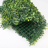 Dekorasi Dinding Tanaman Buatan Milan Indoor/Outdoor, Rumput Plastik Hijau untuk Latar Belakang Pintu Ruang Kantor (Grosir)